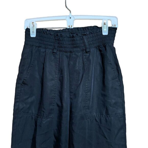 Abercrombie & Fitch Paperbag Pants Womens XS Black Pull On Jogger Bottoms - Picture 2 of 8